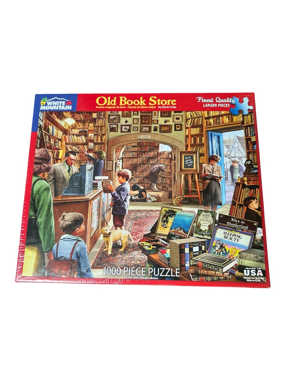 White Mountain "Old Bookstore" 1000 Piece Jigsaw Puzzle - New in Sealed Pkg